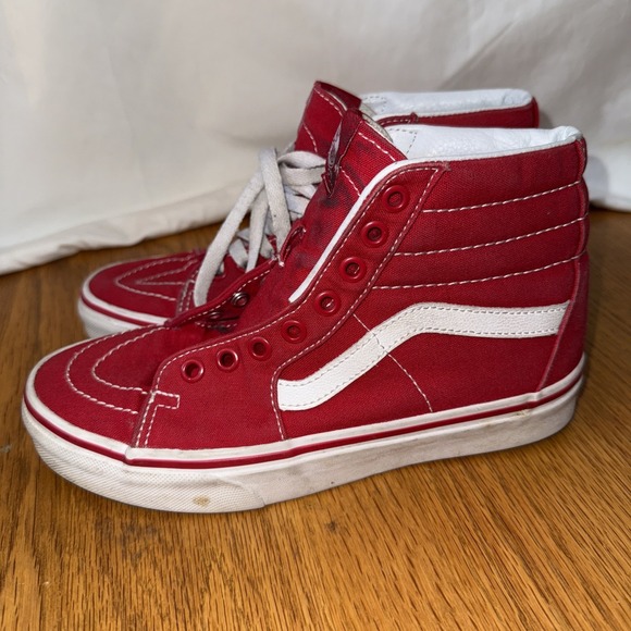 VANS SK8-HI CANVAS FORMULA ONE RED‎ Unisex MENS 5/WOMENS 6.5 - Picture 1 of 7